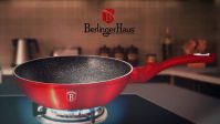 Сковорода ВОК с мраморным покрытием Berlinger Haus 6166NBH Burgundy Metallic Line 30 см