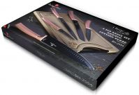 Набір ножів BERLINGER HAUS 2554BH I-Rose Edition з бамбуковою обробною дошкою 6 пр