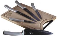 Набор ножей BERLINGER HAUS 2556BH Moonlight Edition с бамбуковой разделочной доской 6 пр