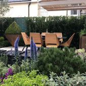 Комплект мебели Quan Garden Art QN93070 Quan с грилем-очагом на 6 персон Черный