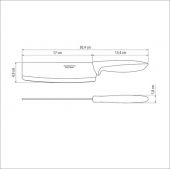 Нож поварской (широкий) TRAMONTINA 23444-107 Plenus 178 мм black