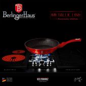 Набор сковородок с мраморным покрытим BERLINGER HAUS 1288N-BH Burgundy Metallic Line 3 шт