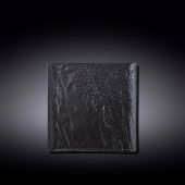 Тарілка квадратна WILMAX 661105/A SlateStone Black 17 х 17 см