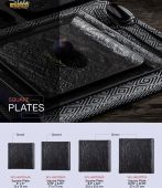 Тарілка квадратна WILMAX 661106/A SlateStone Black 21,5 х 21,5 см