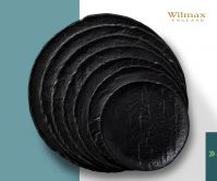 Тарілка кругла WILMAX 661125/A SlateStone Black 23 см