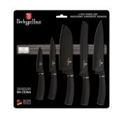 Набір ножів BERLINGER HAUS 2536A/BH Black Silver Collection з магнітною підставкою 6 пр