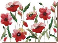 Набор пробковых подставок LIFETIME BRANDS 5176716 Watercolor Poppies 30 x 23 см
