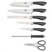 Набор ножей BERLINGER HAUS 2476BH Carbon Metallic Line с акриловой подставкой 8 пр