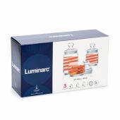 Набір банок LUMINARC 0397Q Club Spiral Red 3 шт (0.5, 0.75, 1 л)