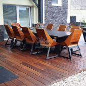Комплект мебели с грилем-очагом Quan Garden Art QN91069 Quadro Carbon на 10 персон