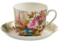 Чашка для чаю з блюдцем LIFETIME BRANDS WK02300 Ocean Fantasy KILBURN порцелянова, 17,5х17,5х9 см, 480 мл