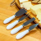 Набір ножів для сиру Cilio 111001735 нержавіюча сталь порцеляна 2,8х17,5х18,8см, 296662 (4шт.)