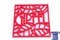 Підставка під гаряче GIPFEL 0214 GLUM квадратна 17х17х0,8 см червона