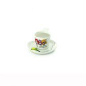 Чашка для кави Berghoff 3705006 Eclipse Ornament з блюдцем 0,18 л 2 шт