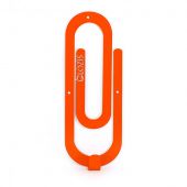 Оранжевая скрепка-вешалка металлическая 26см х 10см Glozis H-014 Clip Orange