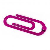 Фиолетовая скрепка-вешалка металлическая 26см х 10см Glozis H-015 Clip Purple