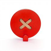 Вішалка настінна Glozis H-024 Button Red 8 х 8 см