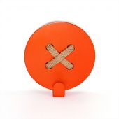 Вішалка настінна Glozis H-025 Button Orange 8 х 8 см