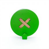 Вішалка настінна Glozis H-026 Button Green 8 х 8 см