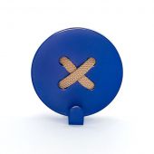 Вешалка настенная Glozis H-027 Button Blue 8 х 8 см