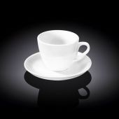 Чашка чайна з блюдцем WILMAX 993175 190 мл  (ціна за 1 компл, набір з 12 шт)
