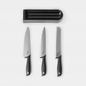 Блок з 3-ма ножами Brabantia 123023 TASTY+ Dark Grey 4 пр