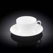 Чашка с блюдцем кофейная WILMAX 993188/AB фарфор 120 мл (цена за 1 компл, набор из 12 пр)