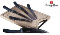 Набор ножей с доской BERLINGER HAUS 2553BH Metallic Line Aquamarine Edition 6пр.
