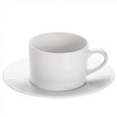 Чашка для чая с блюдцем Maxwell & Williams P080 WHITE BASICS ROUND 225 мл