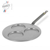 Сковорода для оладьев стальная de Buyer 5612.03 Mineral B Element 27 см Triple-Blini Pan