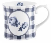 Кухоль для чаю LIFETIME BRANDS MGT002-GI VINTAGE INDIGO Gingham Floral, порцеляна, 400 мл