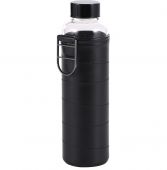 Пляшка для напоїв 600 мл BERGNER 20140-BG-BK, 7х7х23.5 боросилікатне скло чорна