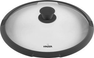 Кришка скляна з силіконовим ободом, 24 см, 50246 Vinzer 50246 фото