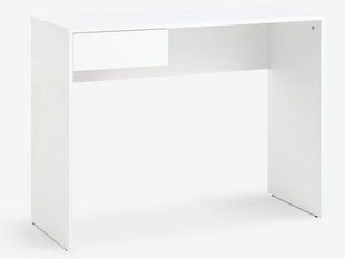Письмовий стіл 40x107х75 см з 1 шухлядою білий 3630135 фото