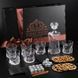 Набір камені для віскі 24шт Whiskey Stones + 6 склянок Bormioli Rocco Cassiopea 330 мл + графин 800 мл WS606D фото 2