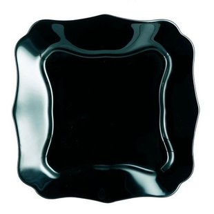 Тарілка десертна Luminarc Authentic Black квадратна 20,5х20,5 см склокераміка 1336j фото