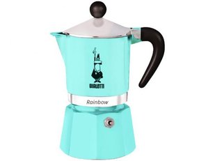 Кофеварка Bialetti Rainbow гейзерная на 6 чашек Светло-голубая (0005043) 5043 фото