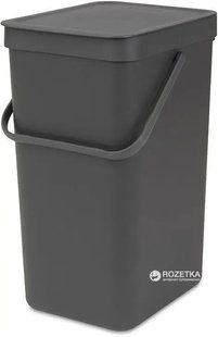 Відро для сміття Brabantia Sort&Go 16 л Grey (109966) 109966 фото
