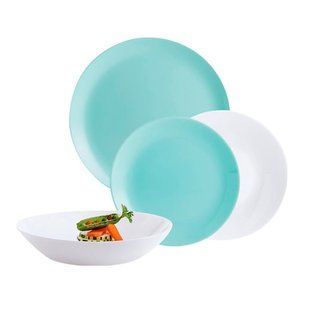 Сервіз столовий Luminarc Diwali Light Turquoise & White 18 предметів 5912p фото