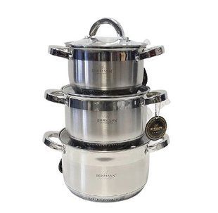 Набор кухонной посуды из нержавеющей стали Bohmann (70714-0714BH) 6 предметов 70714-0714BH фото