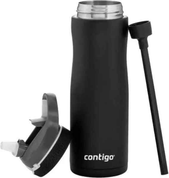 Пляшка спортивна з трубочкою Contigo Ashland Chill чорний 0.59 л (2136778) 2136778 фото