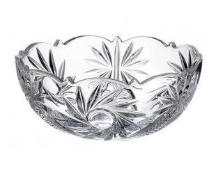 Фруктівниця Bohemia Pinwheel 220 мм богемське скло прозора Чехія (69001/99030/220) 69001/99030/220 фото