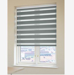 Ролета день-ніч 90x180см сірий 5529516 фото