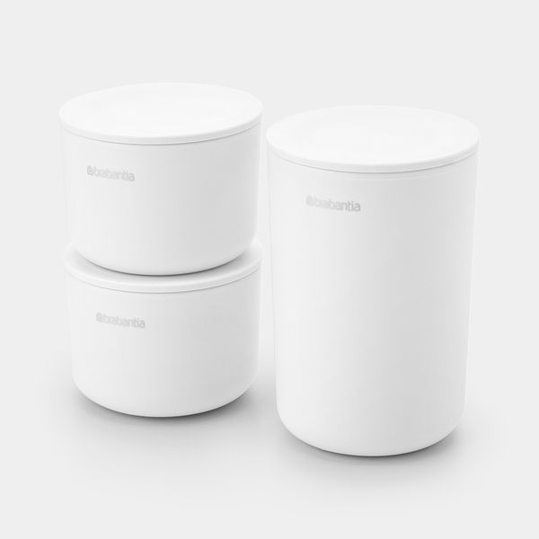 Набор емкостей для косметики, 3 шт Brabantia (281327) Белый 281327 фото