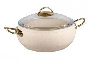 Каструля зі скляною кришкою OMS 3141-20-Ivory 2.5 л 20 см 3141-20OMS-Ivory фото