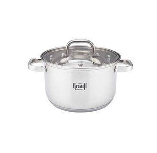 Каструля KRAUFF 4.4 л зі кришкою 22 см нерж.сталь 26-238-110 фото