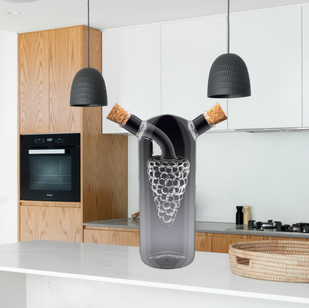 Ємність для олії та оцту Wilmax Thermo 250/50 мл підвійна, матеріал термоскло 888955/А фото