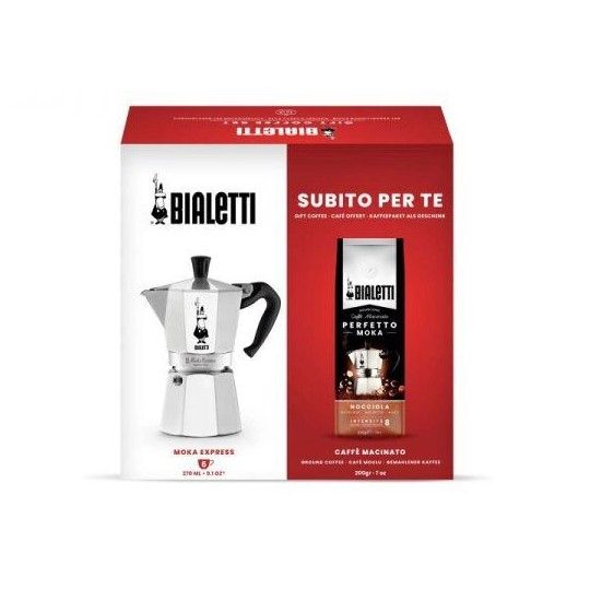 Набор Bialetti Moka итальянская гейзерная кофеварка на 6 чашки + 200 гр кофе (0003532) 3532 фото