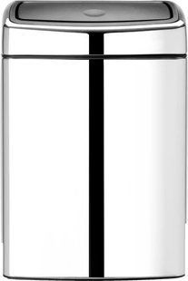 Бак для сміття сталевий полірований Brabantia 477201 Touch Bin 10 л 477201 фото