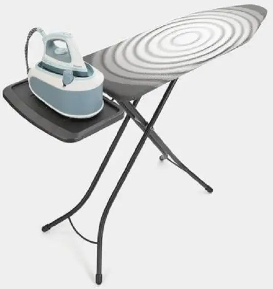 Прасувальна дошка Brabantia IRONING TABLES B з підставкою для парової системи 124x38 см Чорна (101083) 101083 фото
